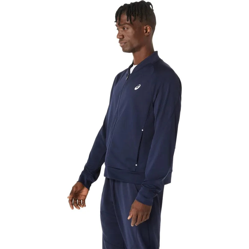 Asics Veste Court Warm Up Bleu Minuit - vue 4