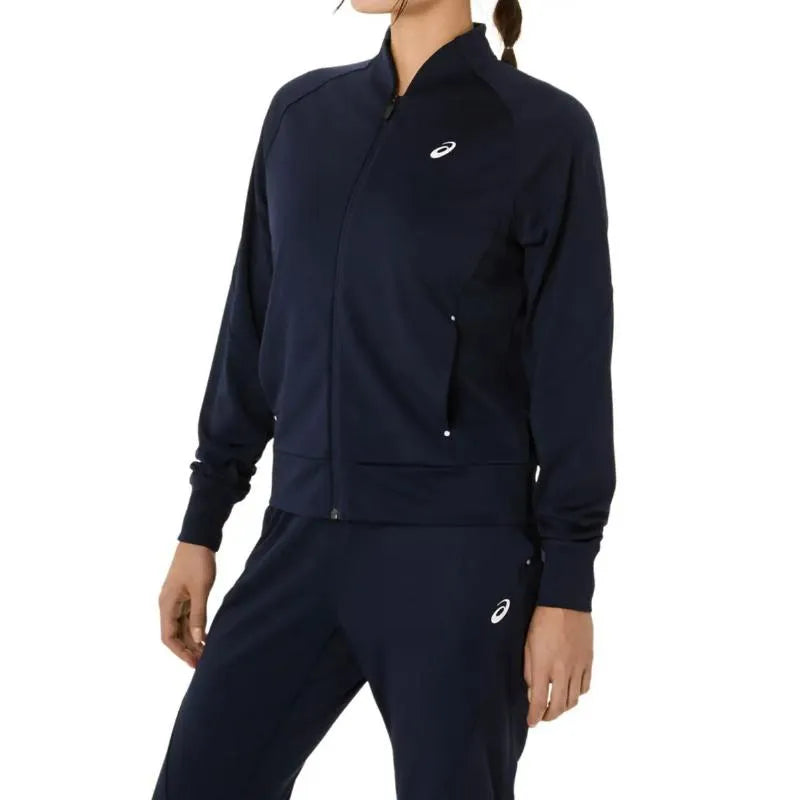 Asics Veste Court Warm Up Bleu Minuit Femme - vue 4