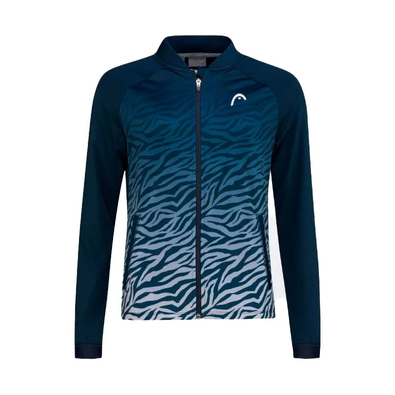 Head Veste Breaker Bleu Foncé Estampado Femme