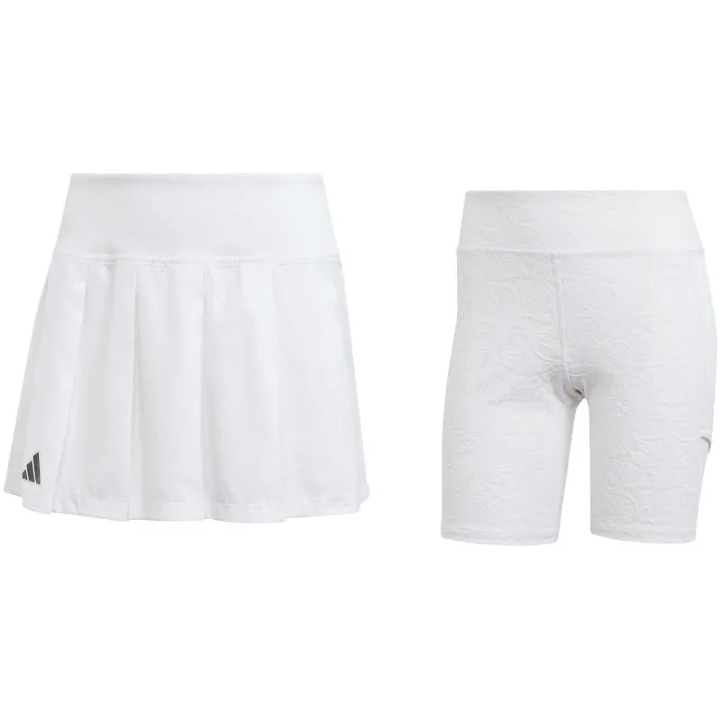 Adidas Jupe Pleated Aeroready Pro Noir Blanc - vue 2