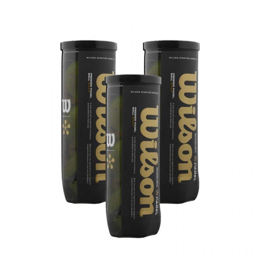 Wilson Padel Premier Speed – Pack de 3 tubes