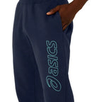 Asics Pantalon Logo Bleu Minuit Vert - vue 5