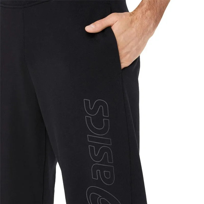Asics Pantalon Logo Noir Gris - vue 6
