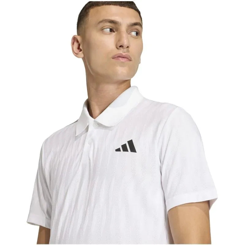Adidas Polo Tennis Freelift Blanc - vue 4