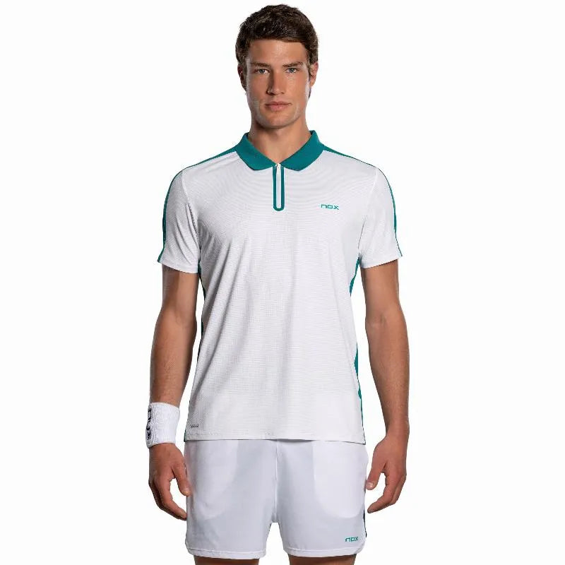 Nox Polo Pro Blanc Vert Ivy