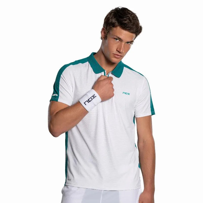 Nox Polo Pro Blanc Vert Ivy - vue 4