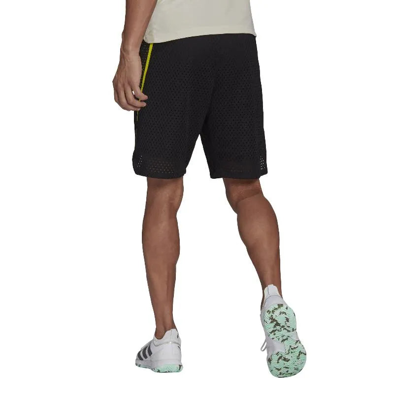 Adidas Short 2 IN 1 Primeblue Noir Jaune - vue 2