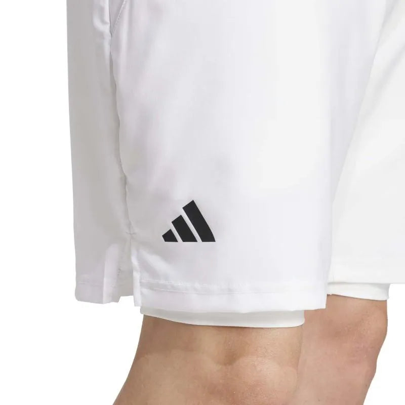 Adidas Short Club 2 en 1 Blanc - vue 5