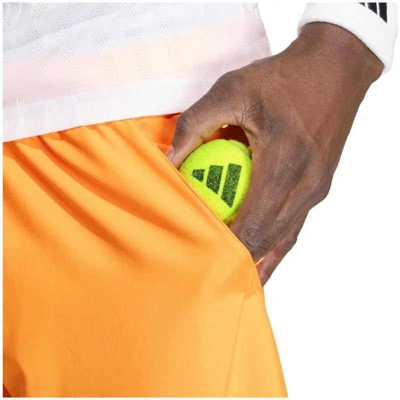 Adidas Short Club 2 en 1 Orange - vue 5