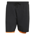 Adidas Short Club 2 En 1 Noir Orange