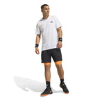 Adidas Short Club 2 En 1 Noir Orange - vue 3