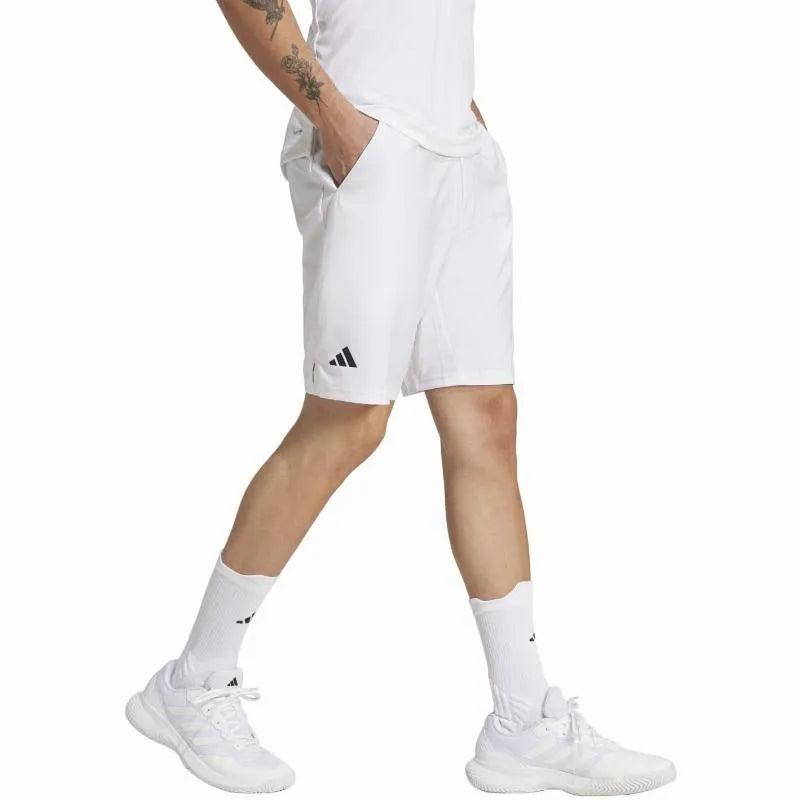 Adidas Short Club 3 Stripes Blanc Noir - vue 4