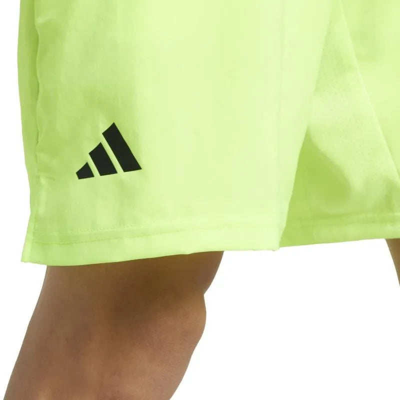 Adidas Short Club 3 Stripes Lucid Limon Noir - vue 4