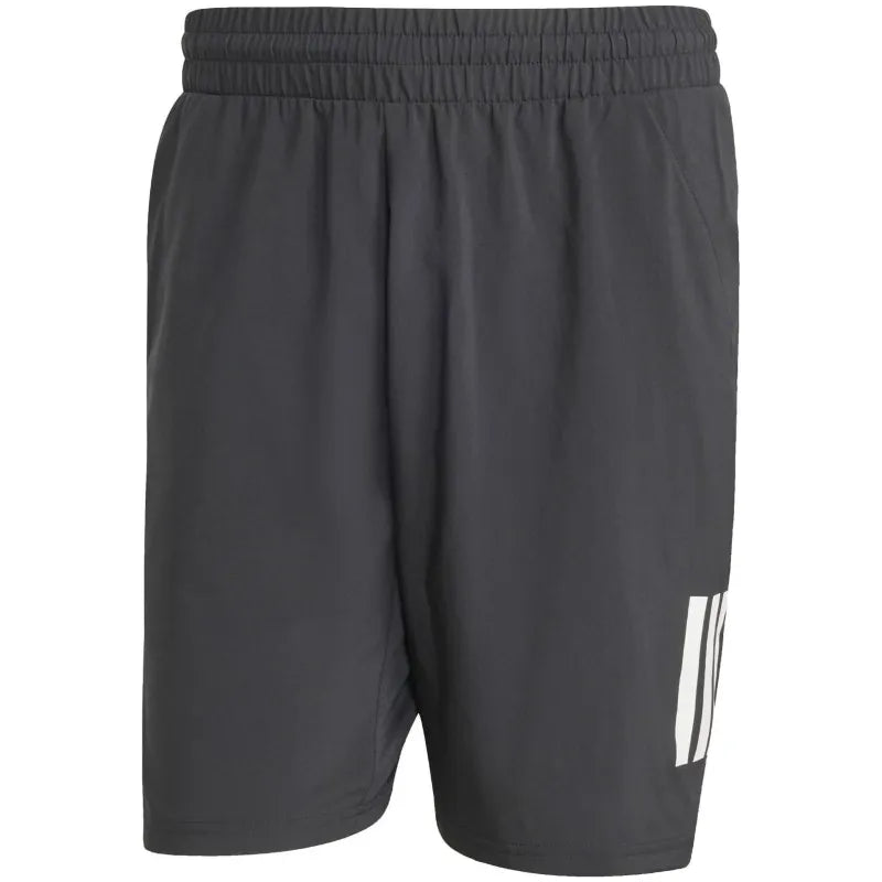 Adidas Short Club 3 Stripes Noir Blanc