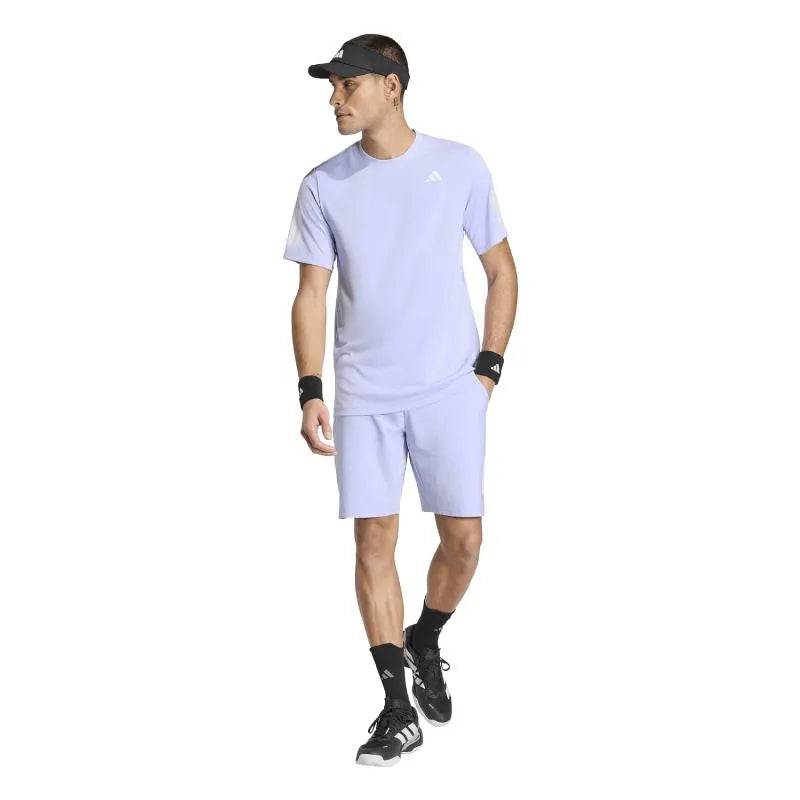 Adidas Short Club 3 Stripes Violet - vue 4