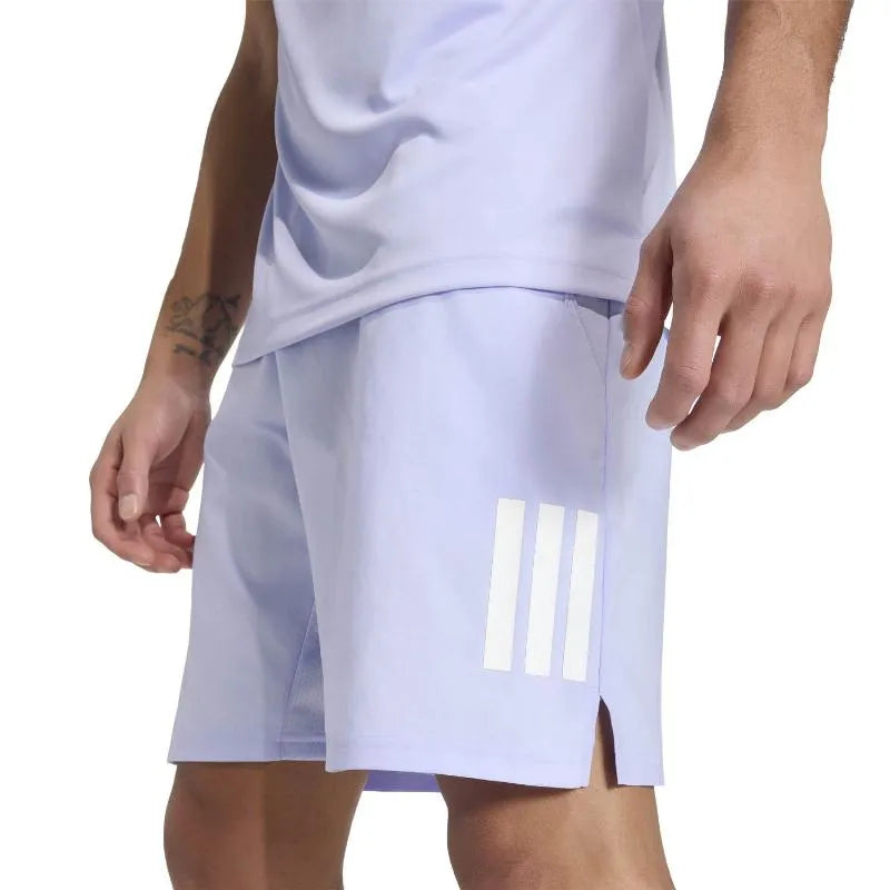 Adidas Short Club 3 Stripes Violet - vue 5