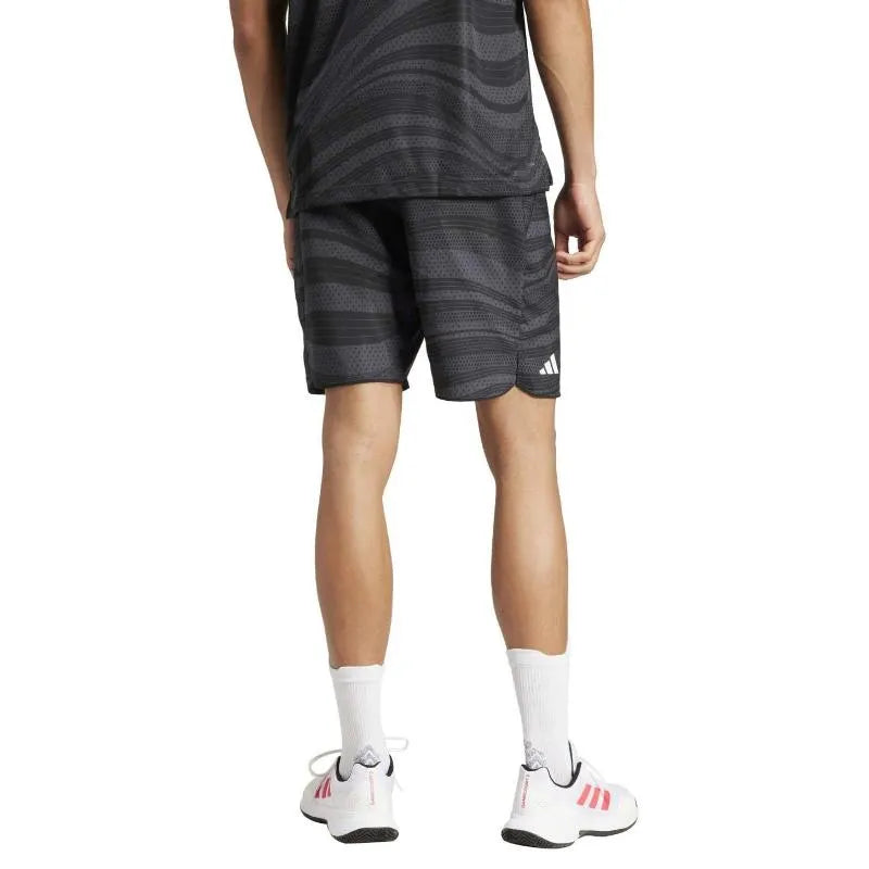 Adidas Short Club Graphic Carbon Noir - vue 2