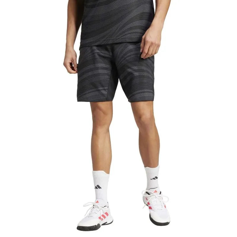Adidas Short Club Graphic Carbon Noir - vue 3