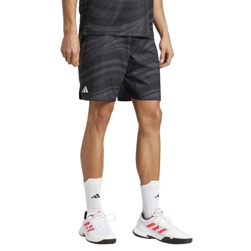 Adidas Short Club Graphic Carbon Noir - vue 4