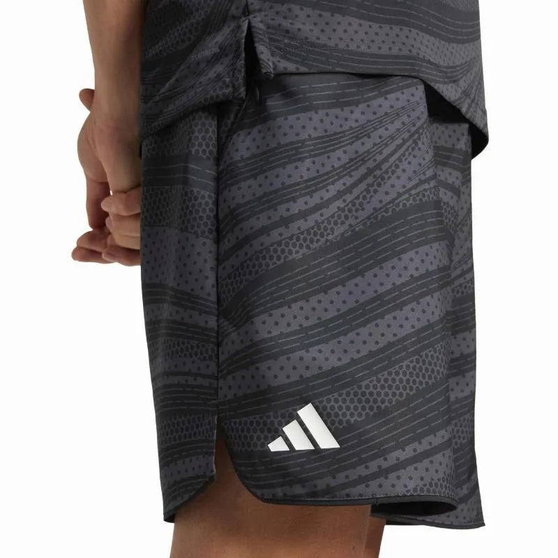 Adidas Short Club Graphic Carbon Noir - vue 6