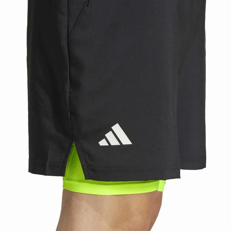Adidas Short Club Noir Lucid Limon - vue 4