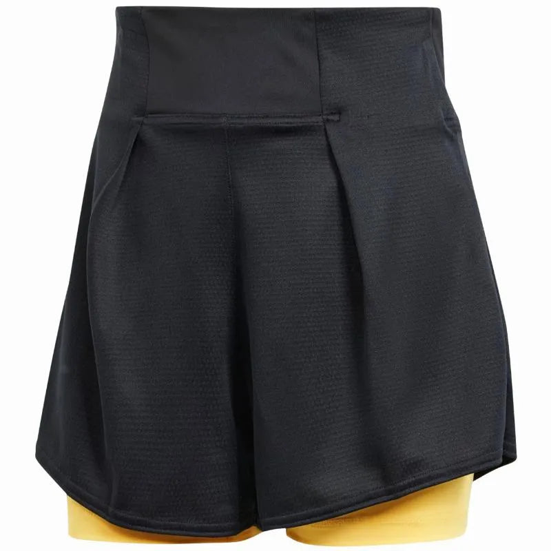 Adidas Short Match Pro Noir Jaune Femme