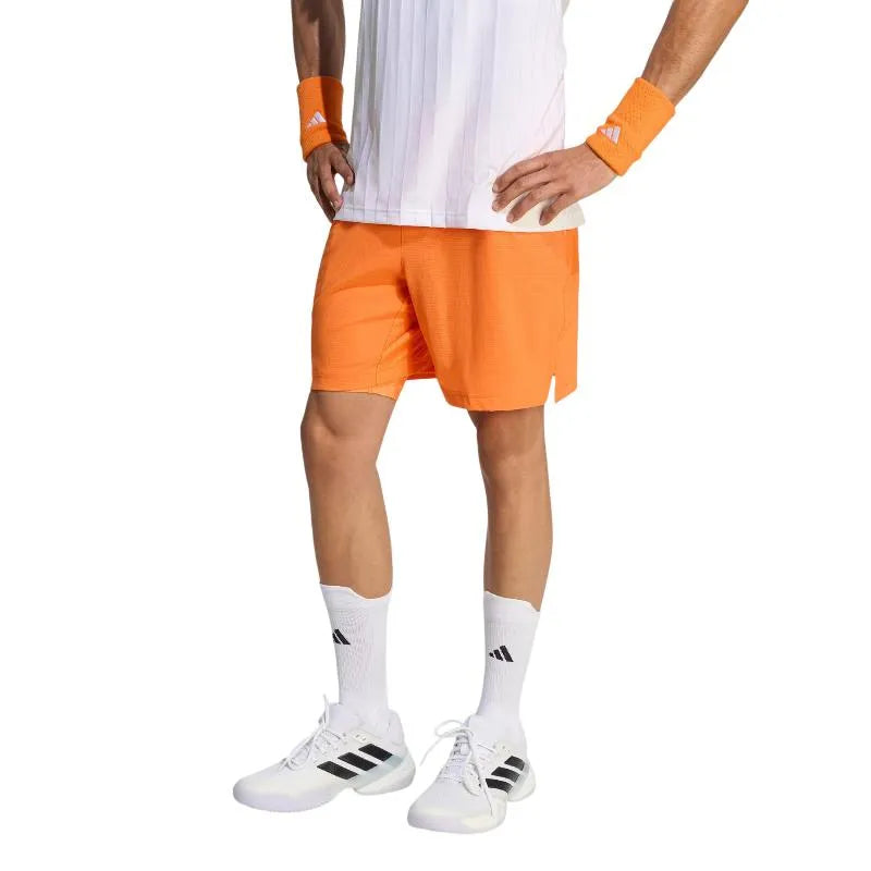 Adidas Short Tenis Climacool Orange Blanc - vue 6