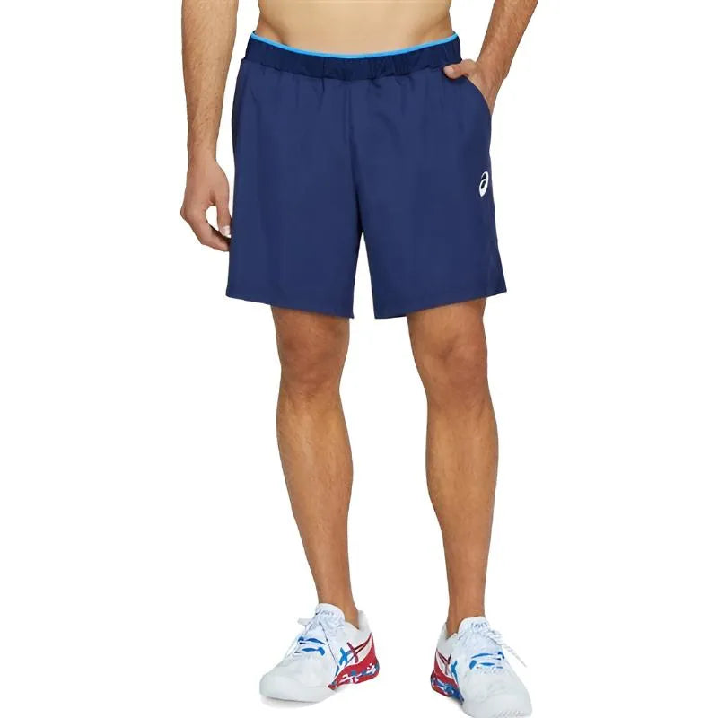 Asics Short Club 7In Bleu Peacoat