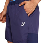 Asics Short Club 7In Bleu Peacoat - vue 4