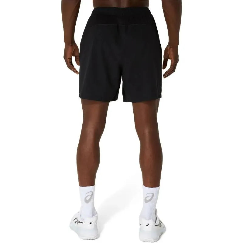 Asics Short Court 7IN Noir Blanc - vue 2
