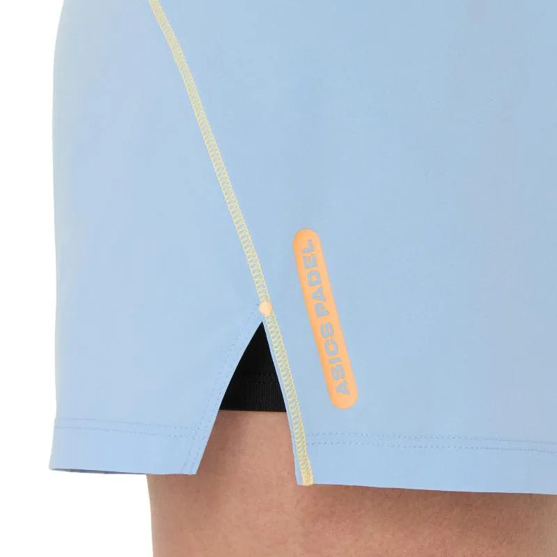 Asics Short Padel Court 2In1 Bleu Stone Noir Femme - vue 4