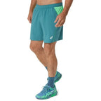 Asics Short Padel Court 7IN Vert Pin - vue 3