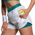 Nox Short Pro Blanc Vert Ivy Femme - vue 5