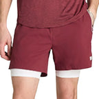 Wilson Short Tenis Volley 6 Rouge Foncé - vue 4