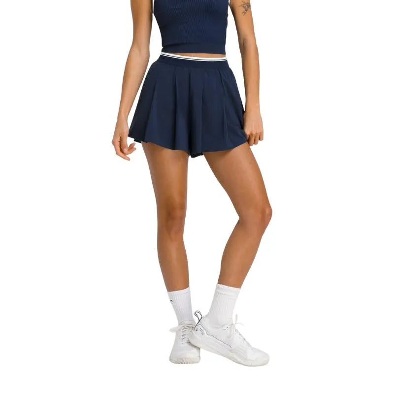 Wilson Short Velocity Pleated Marine Femme - vue 3