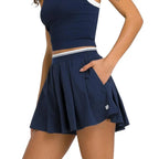 Wilson Short Velocity Pleated Marine Femme - vue 4