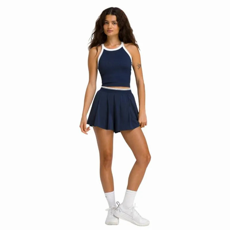 Wilson Short Velocity Pleated Marine Femme - vue 5