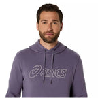 Asics Sweat Gris Pourpre Birch - vue 4