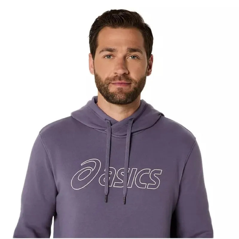 Asics Sweat Gris Pourpre Birch - vue 4