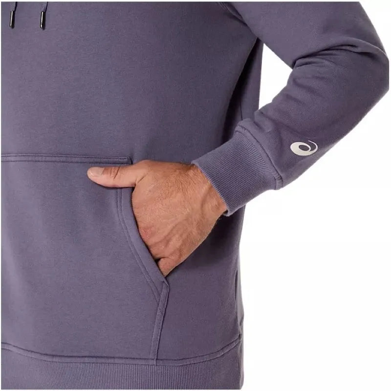 Asics Sweat Gris Pourpre Birch - vue 5