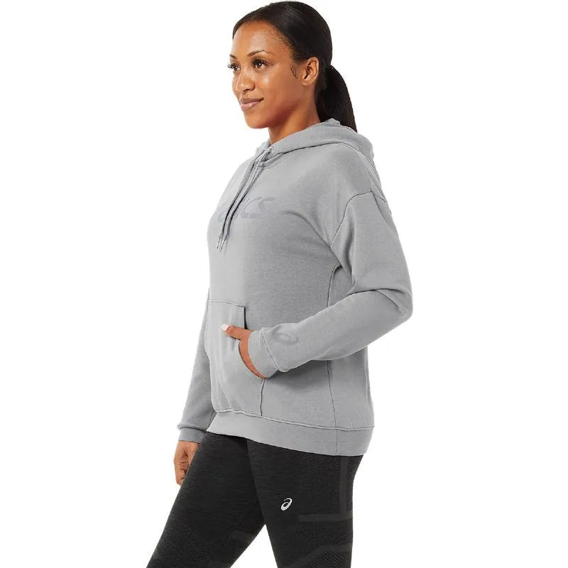 Asics Sweat Logo Grande Gris Femme - vue 3