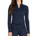 Wilson Sweat Baseline Half Zip Marine Femme