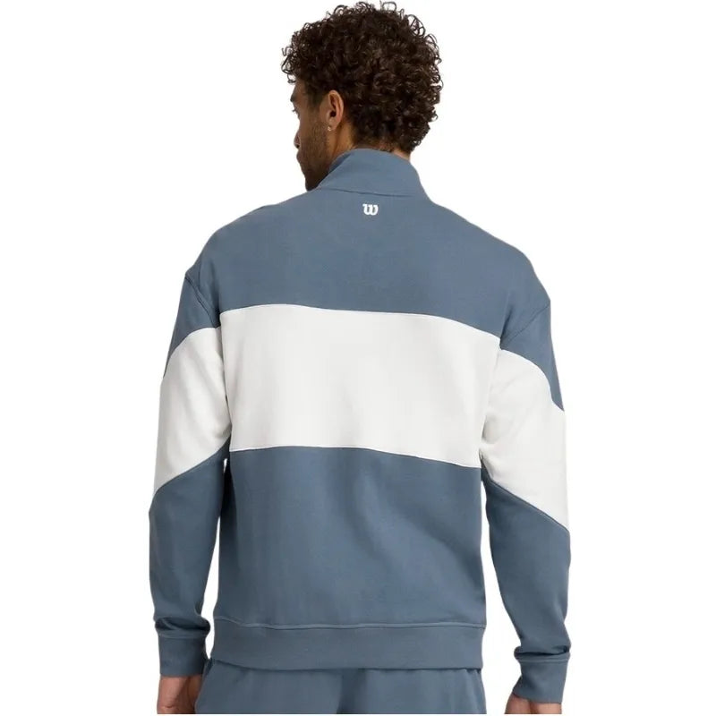 Wilson Sweat Parkside Half Zip Gris Azulado - vue 2
