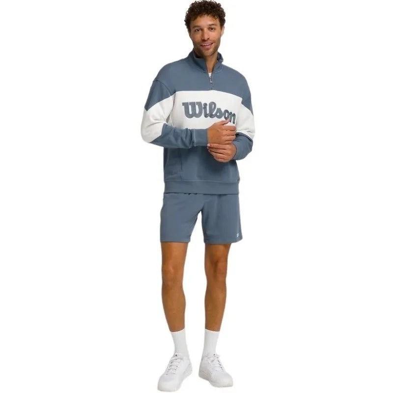 Wilson Sweat Parkside Half Zip Gris Azulado - vue 3