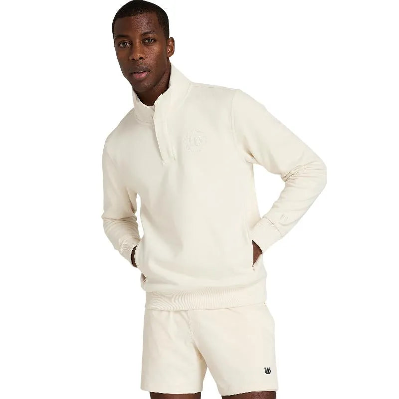 Wilson Sweat Tenis Club Half Zip Beige Arena