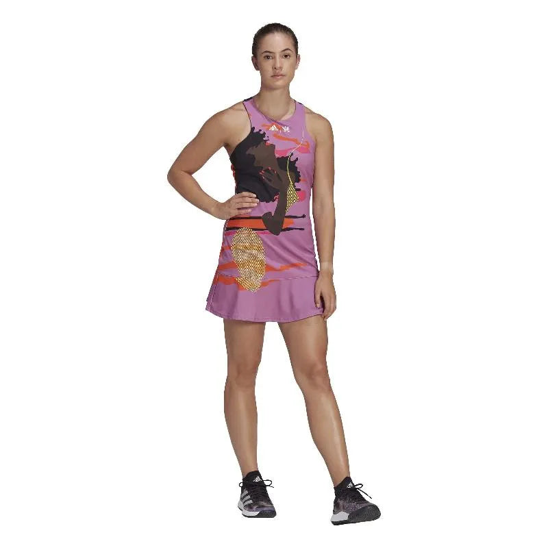 Adidas Robe New York Violet Noir - vue 4