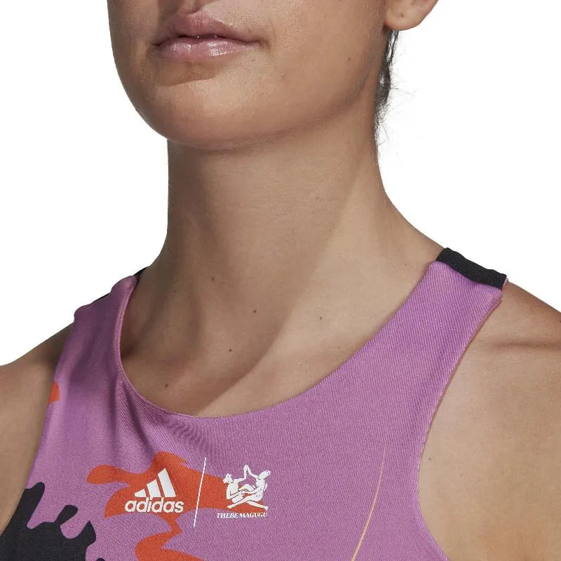 Adidas Robe New York Violet Noir - vue 5
