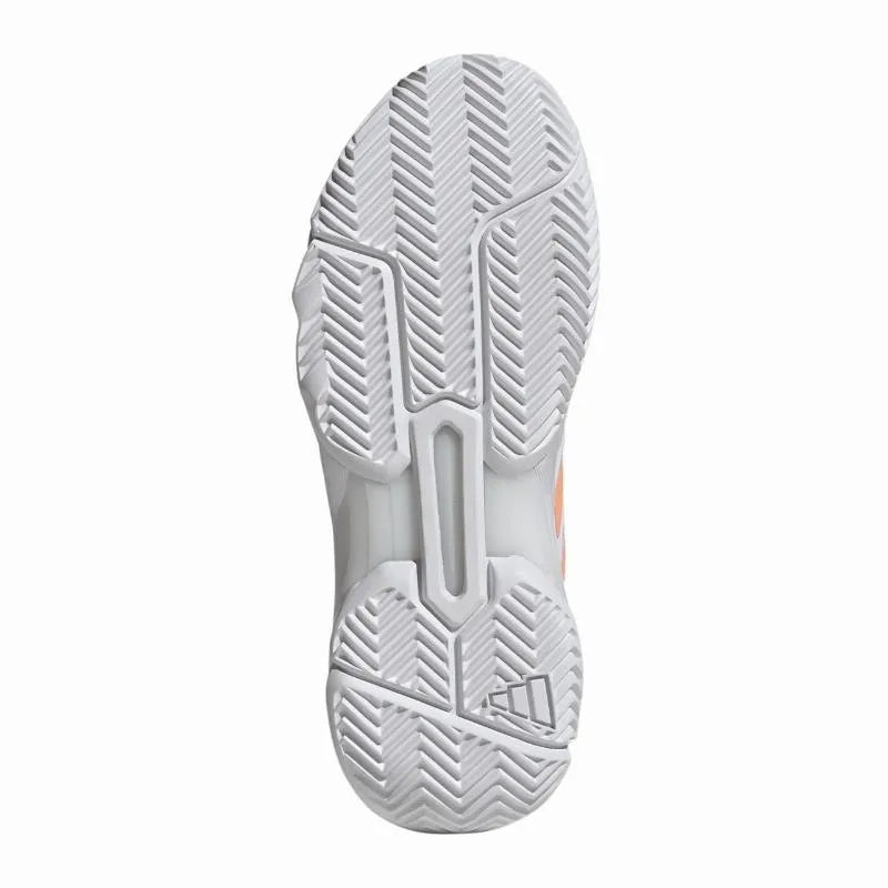 Adidas CourtJam Control 3 Blanc Orange - vue 2