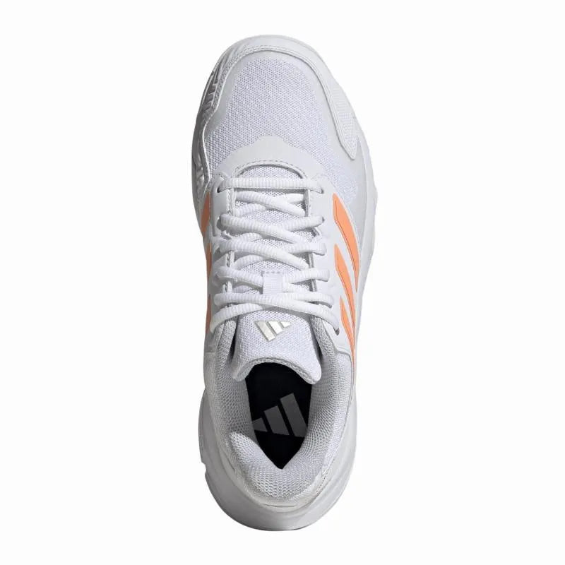 Adidas CourtJam Control 3 Blanc Orange - vue 6