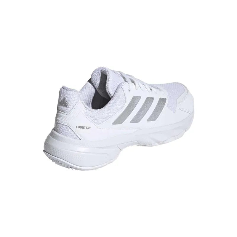 Adidas CourtJam Control 3 Blanc Argent - vue 4